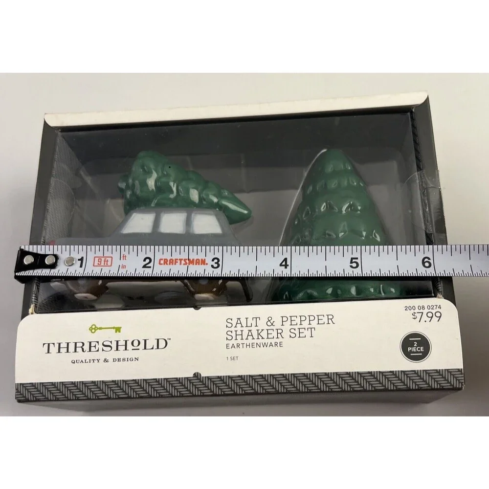 Car & Christmas Tree Salt & Pepper Shakers From Target NEW